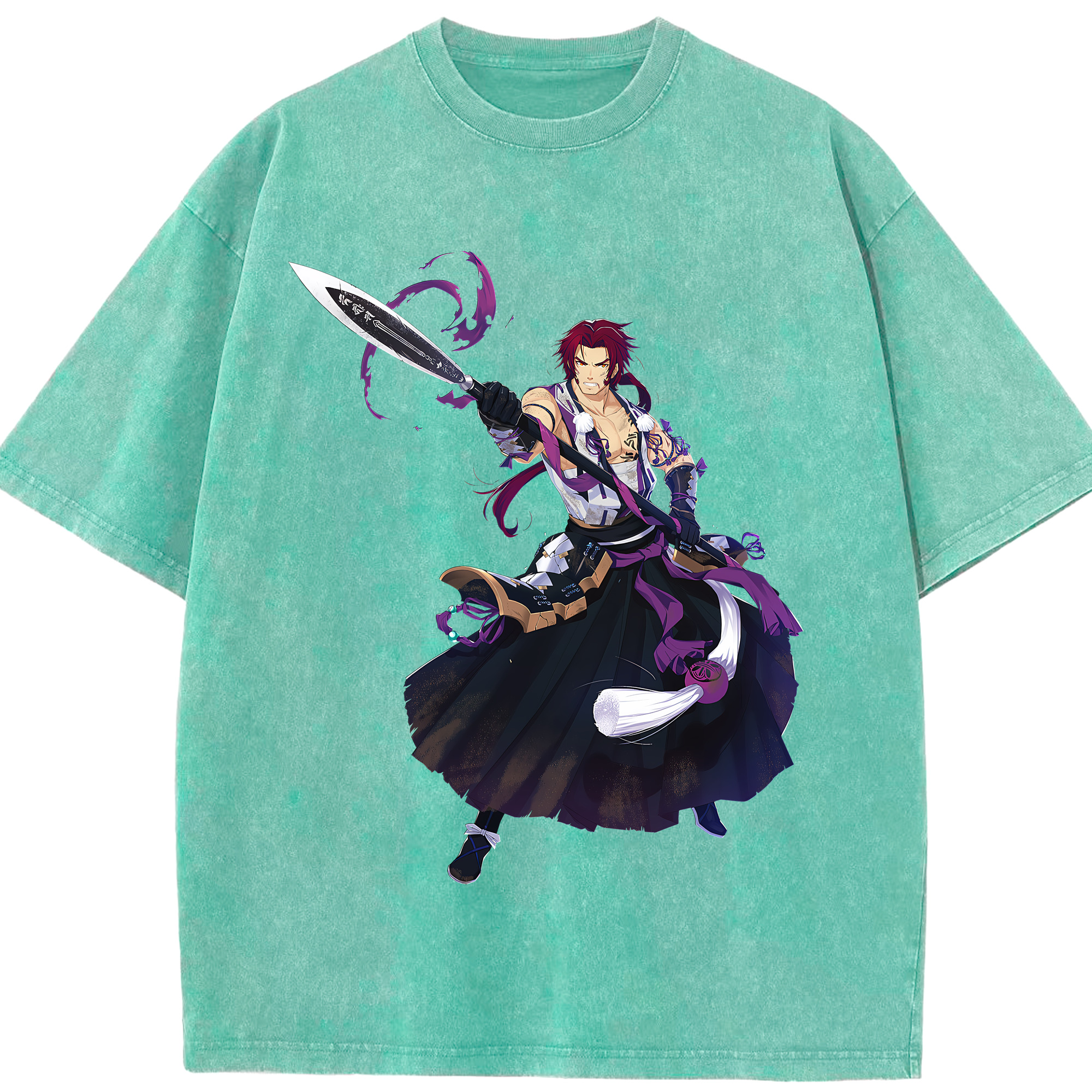 （画像用） 刀剣乱舞 Touken Ranbu 綿100% ヴィンテージ風 半袖Tシャツ（フロントプリント）